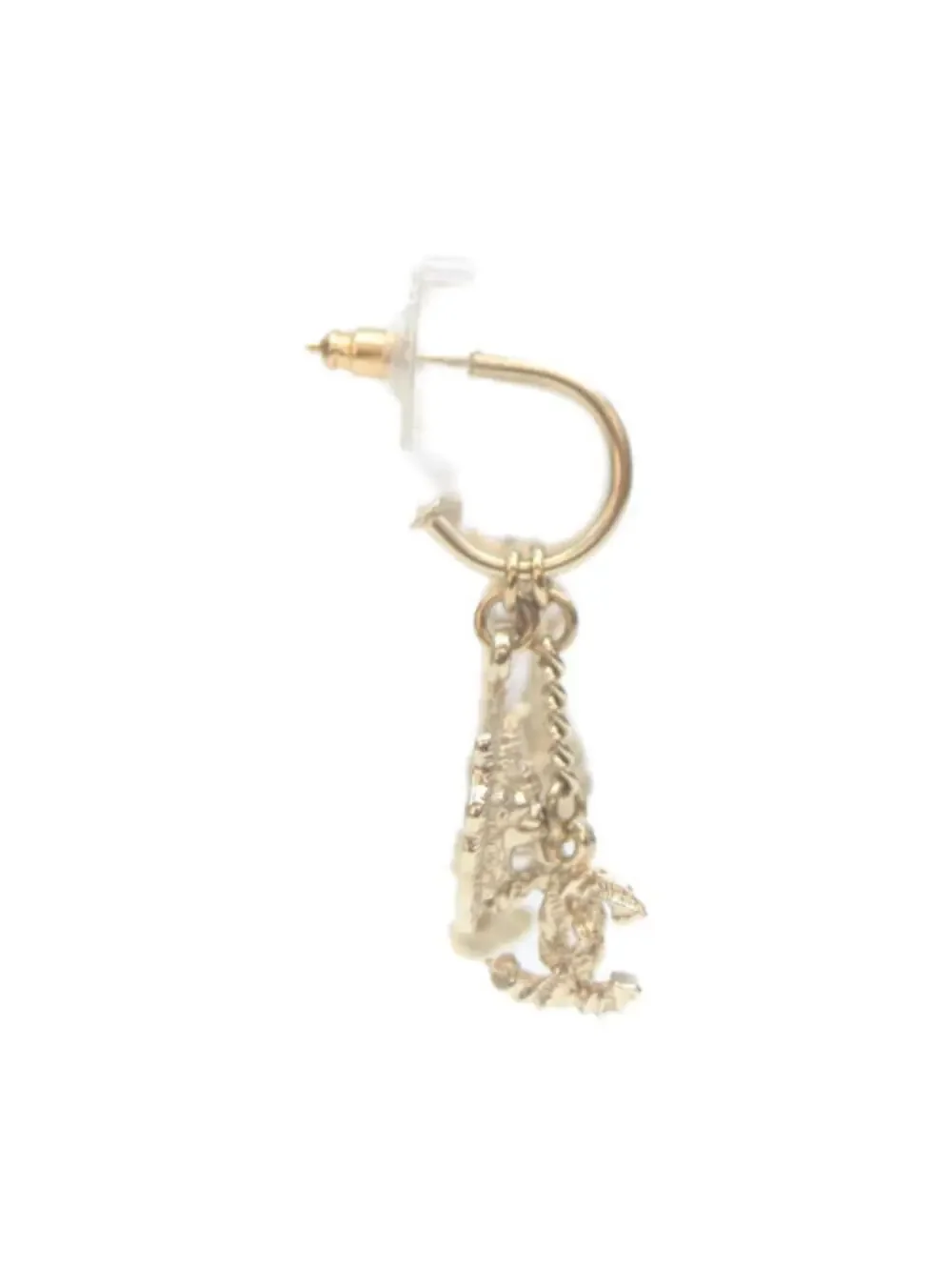 Chanel Cc Logo Hoop Earrings Gold-Tone #288069C11B